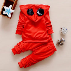 Spring and Autumn New Products Boys Clothes Set Cute Mickey Cotton Hooded Coat + T-shirt + Pants 3PCS Set Casual Kids Sportswear